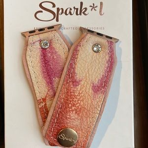 Sparklband shibori leather band, 38/40/41 mm Apple Watch, sz S